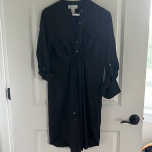 Black maternity dress.